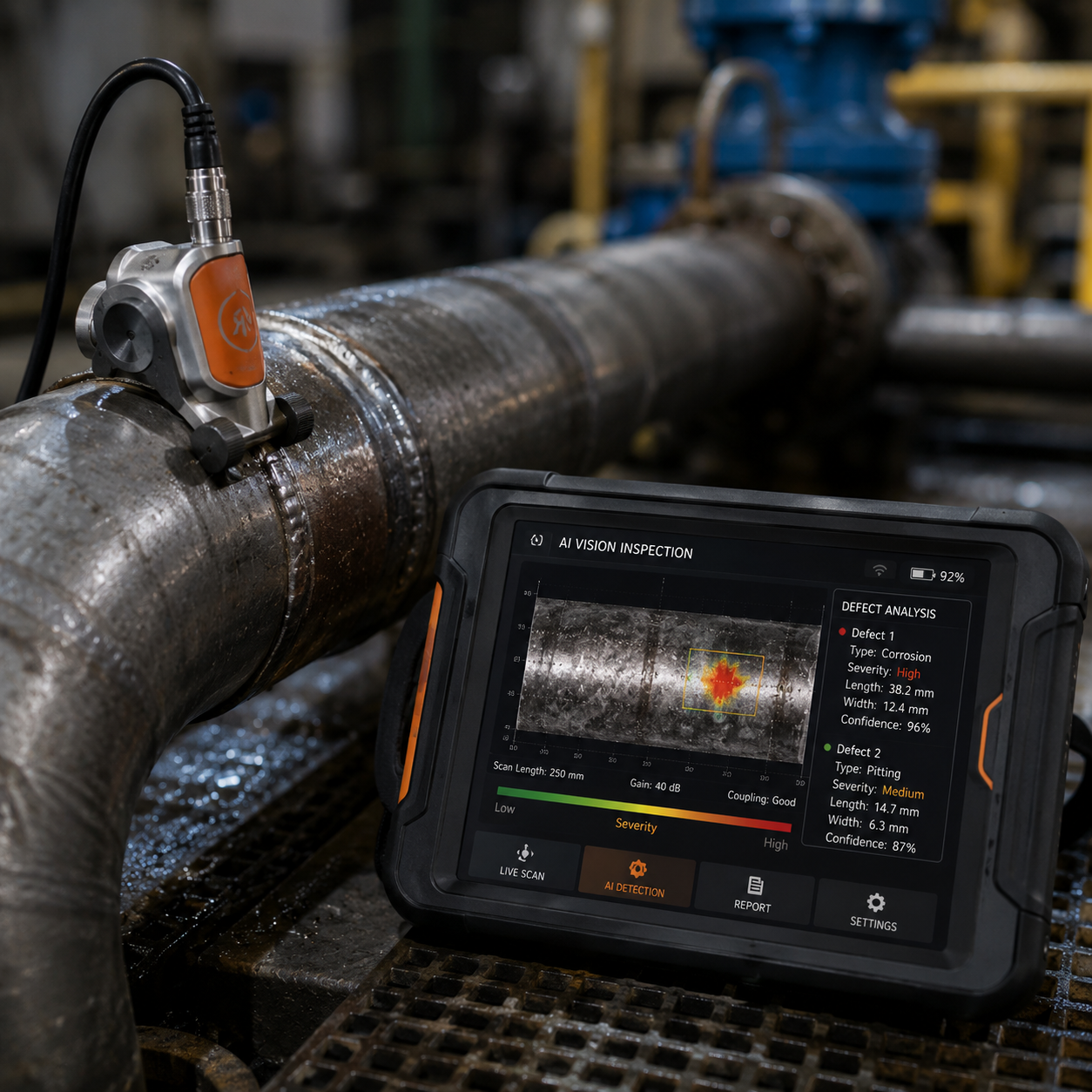 AI-assisted non-destructive testing
